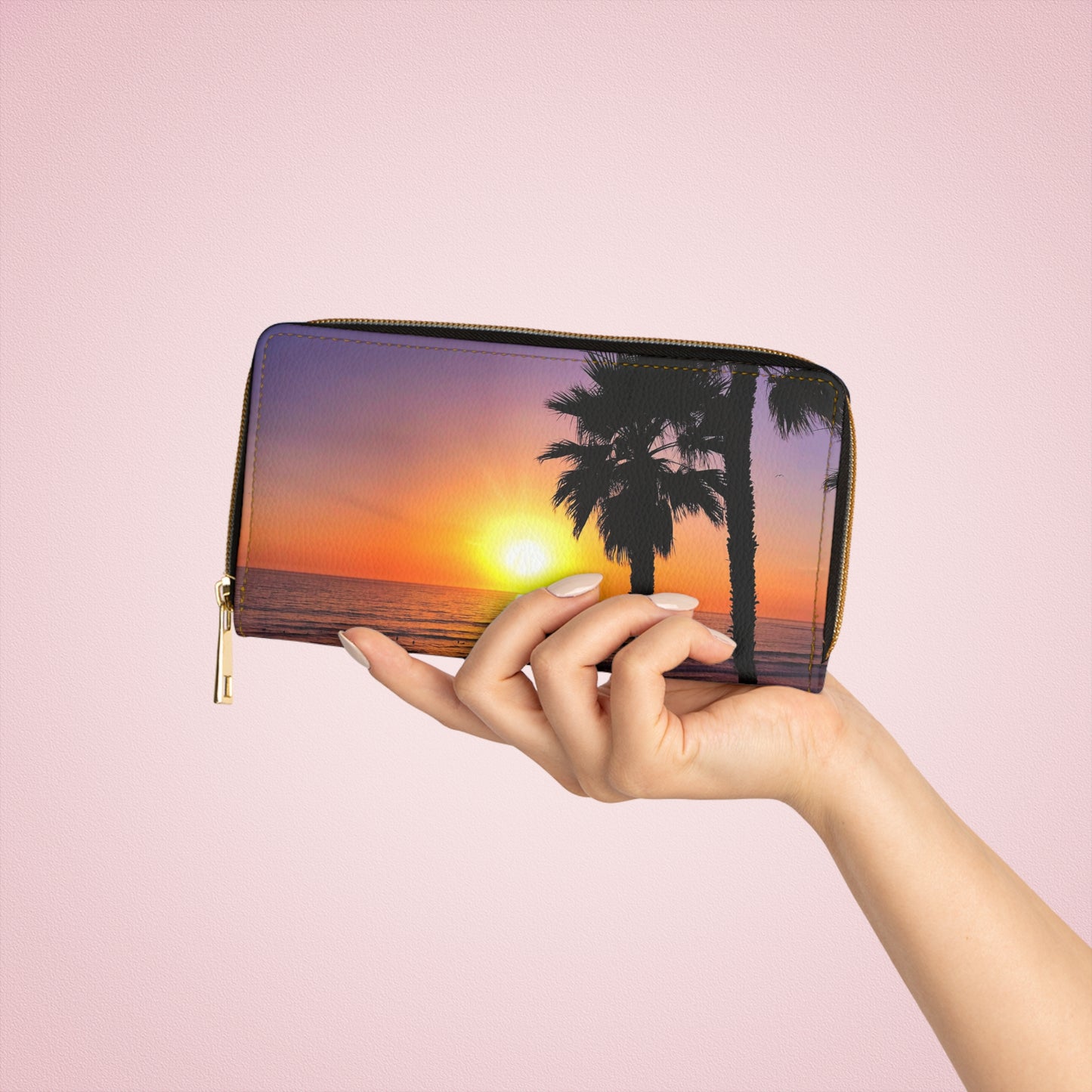 Zipper Wallet - "Palm Glow"