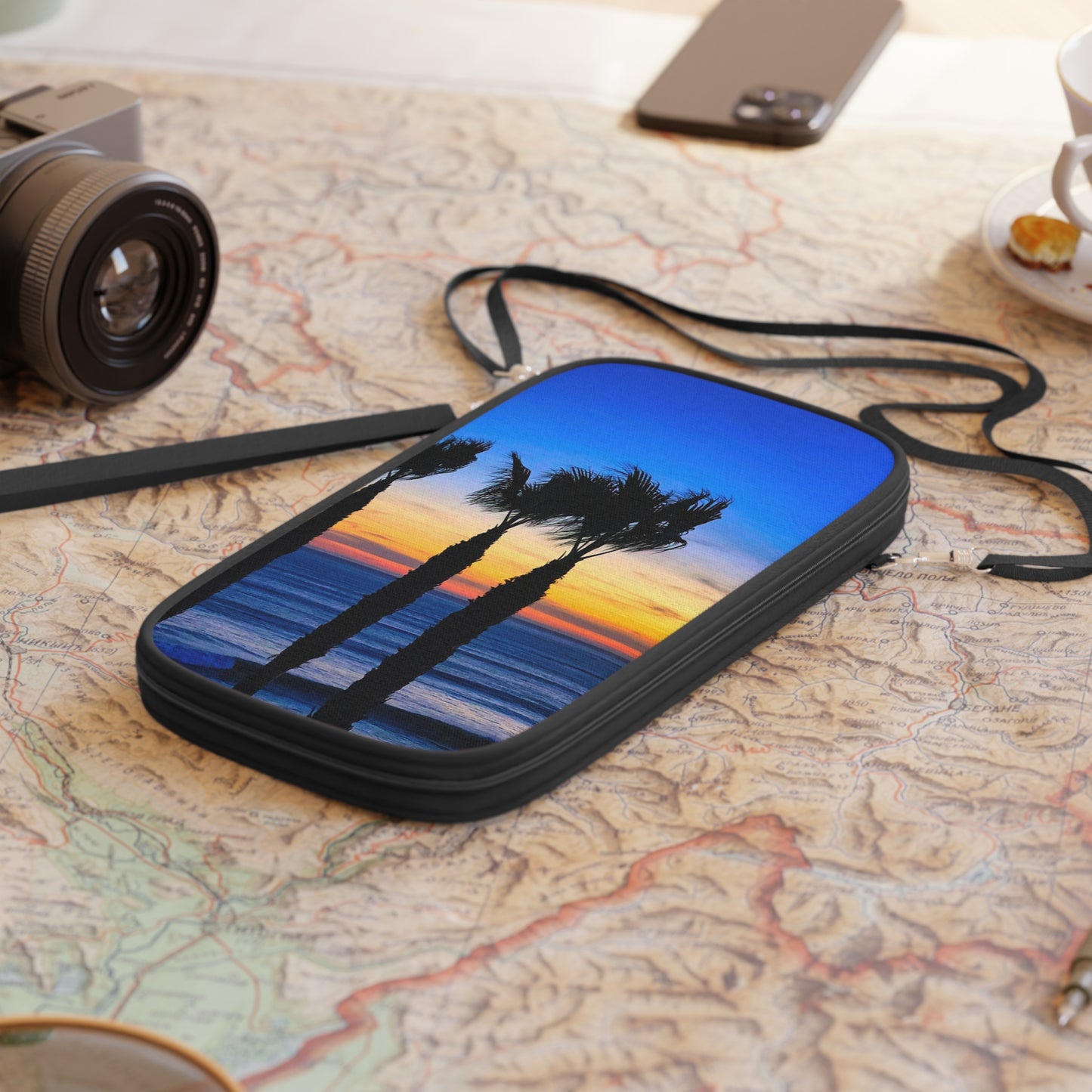 Passport Wallet - "Twilight Palms"