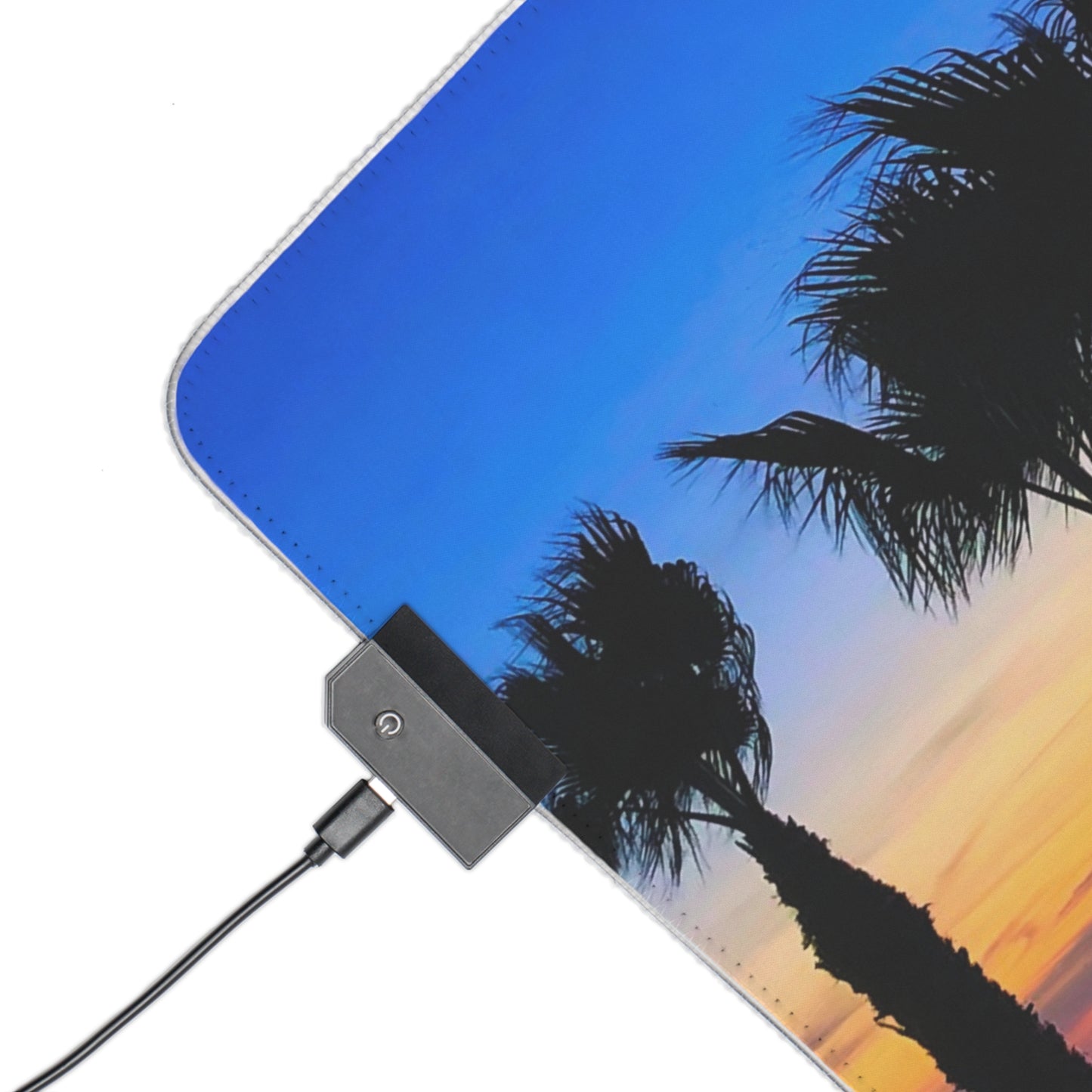 LED Gaming Desk Pad - "Twilight Palms"