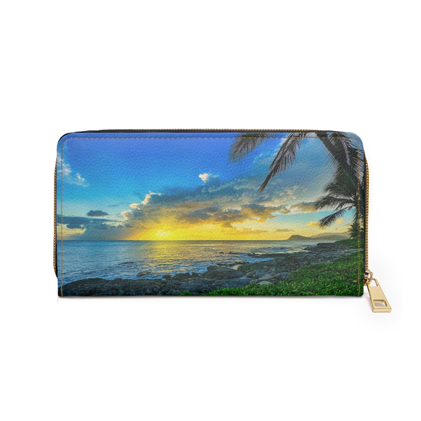 Zipper Wallet - "Golden Aloha"