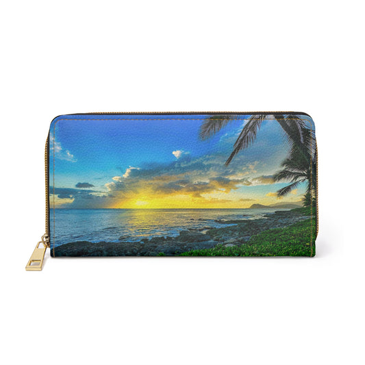 Zipper Wallet - "Golden Aloha"