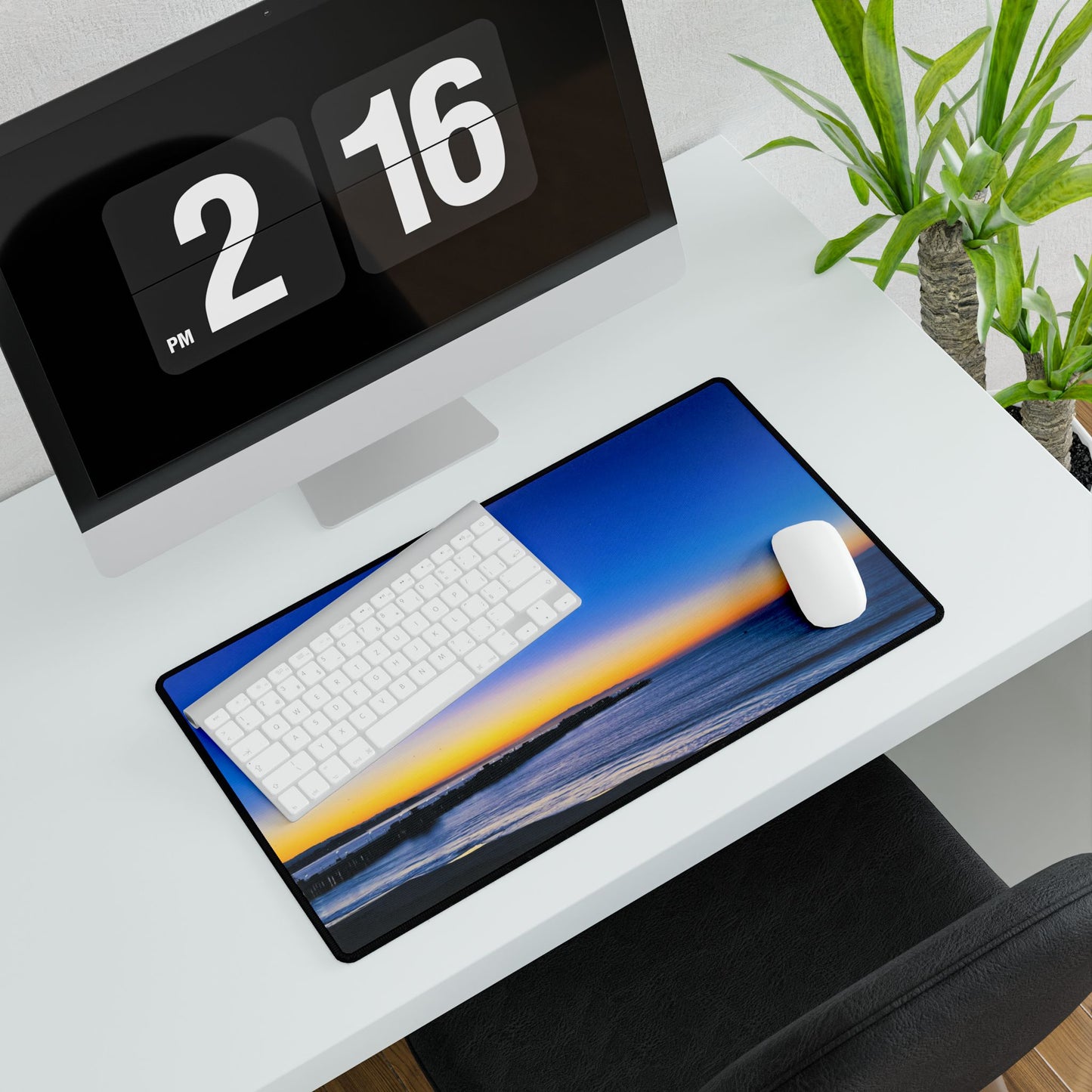 Desk Mat - "Golden Blues"