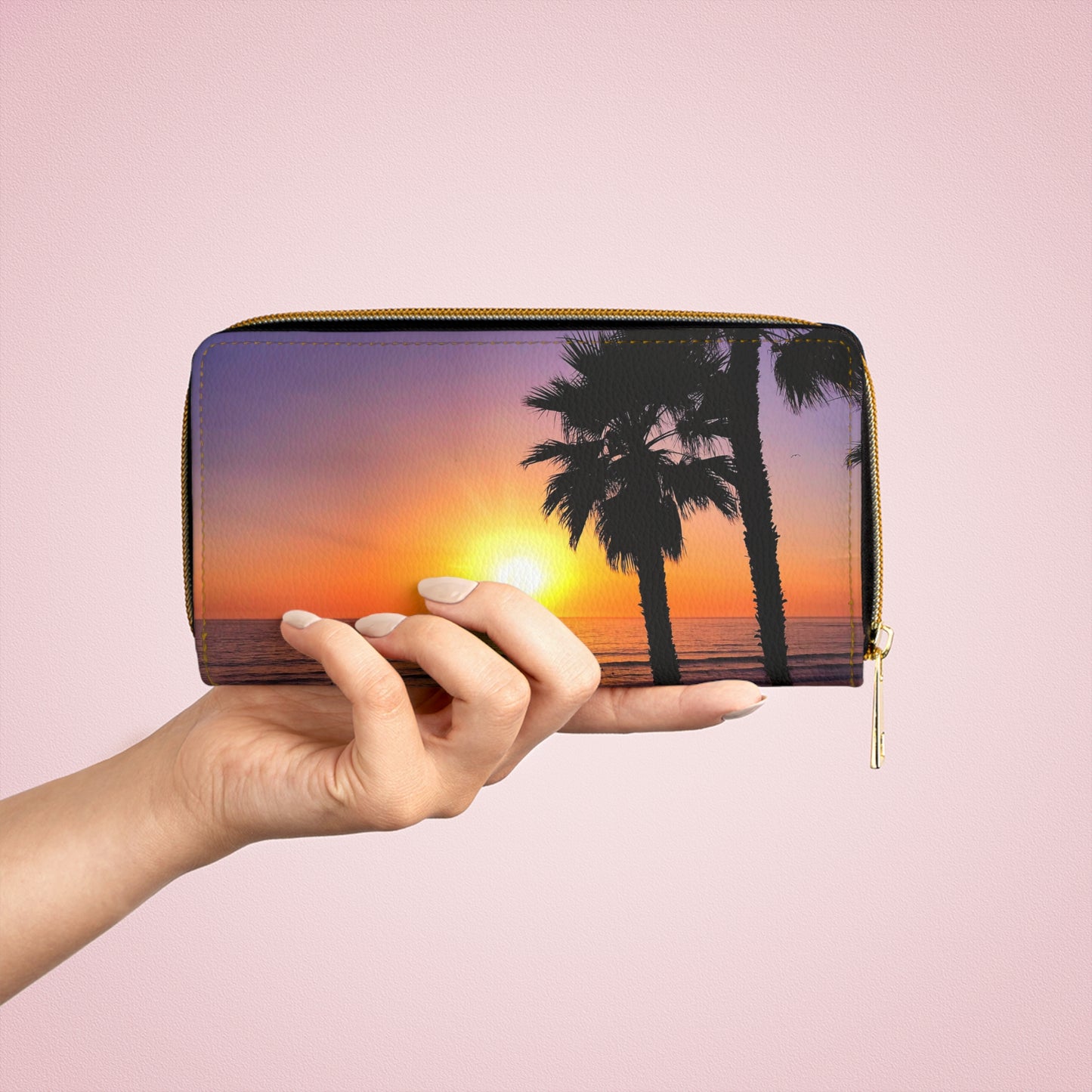 Zipper Wallet - "Palm Glow"