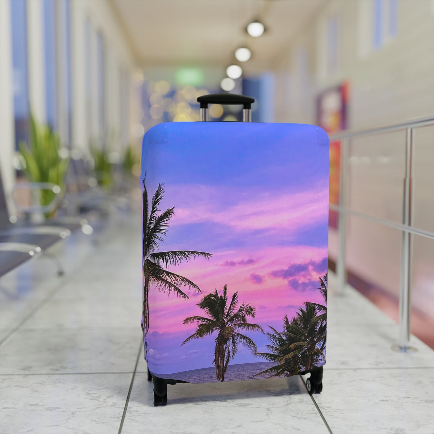 Tropical Luggage Cover - "Bubblegum"