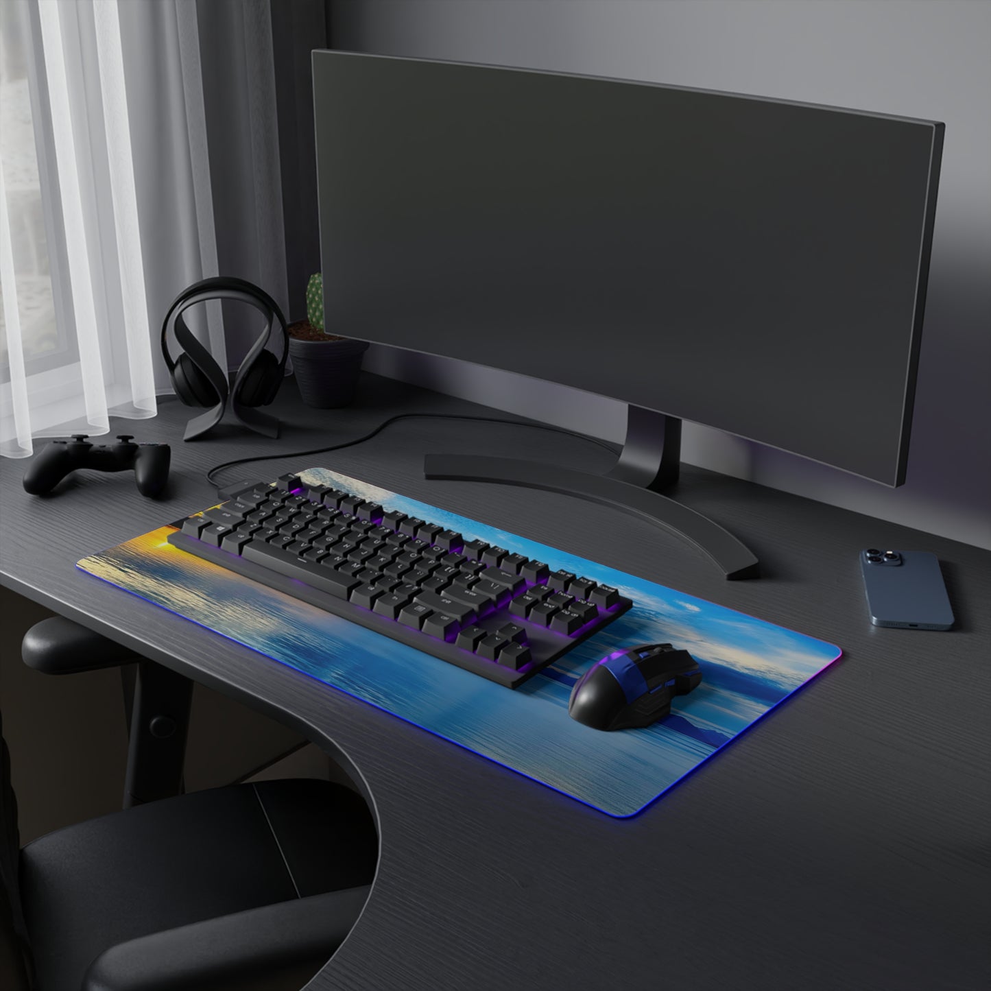 LED Gaming Desk Pad - "Frosted Light"