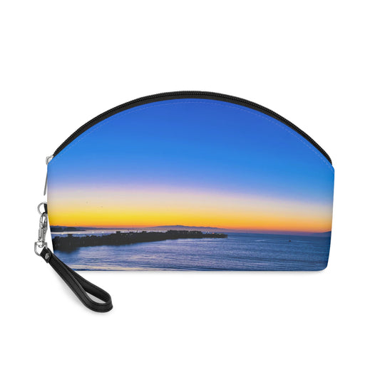 Makeup Bag / Travel Organizer - "Golden Blues"