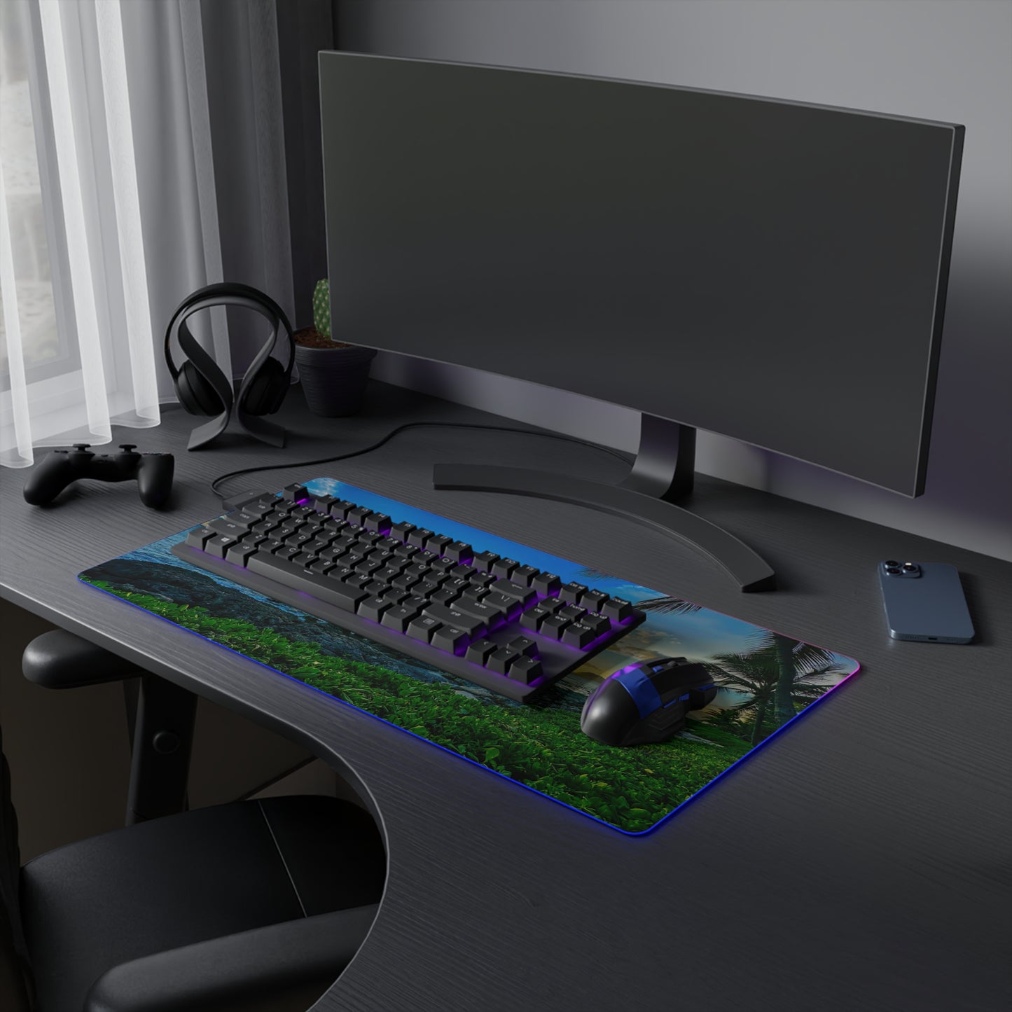 LED Gaming Desk Pad - "Mellow Yellow"