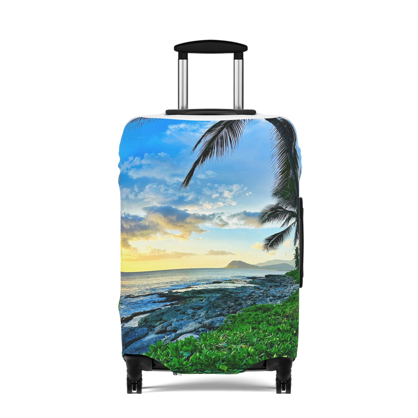 Tropical Sunset Luggage Cover - "Oahu Glow"