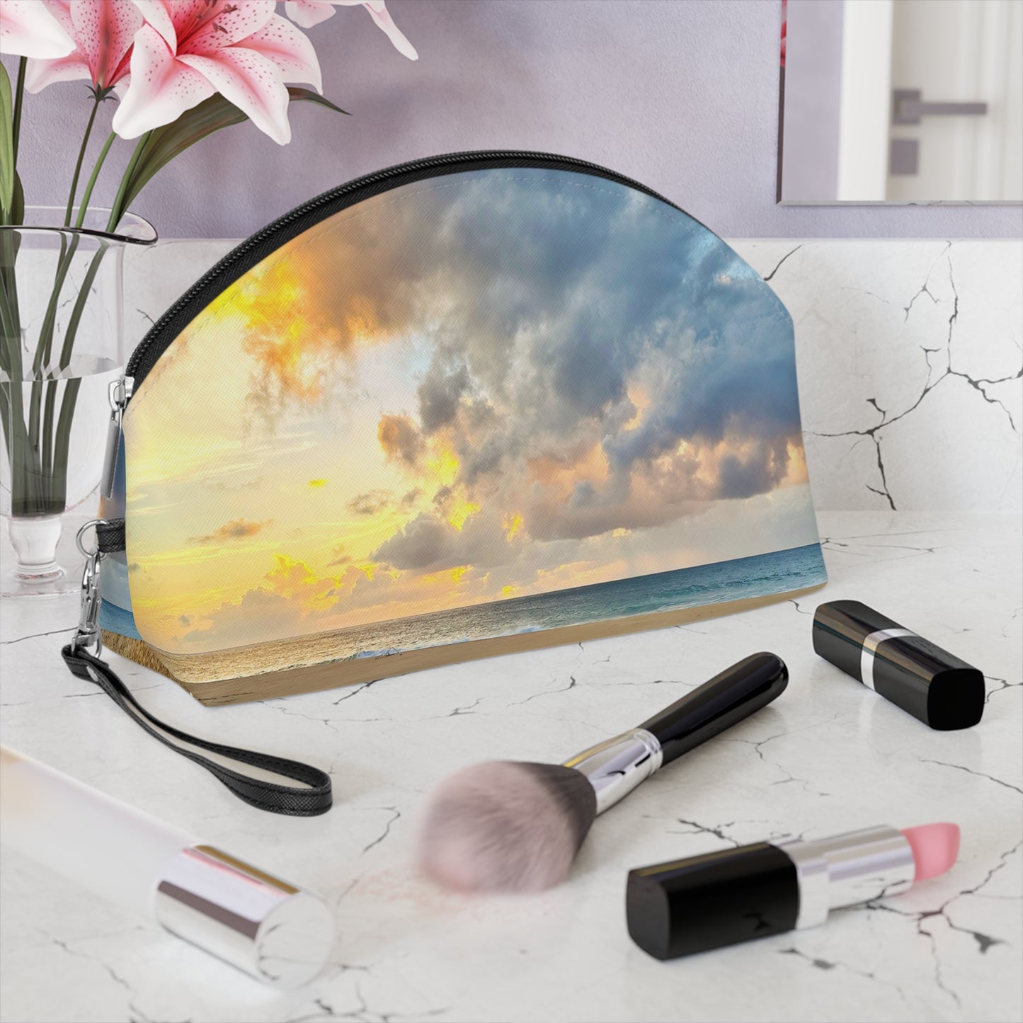 Makeup Bag / Travel Pouch - "Shore Radiance"